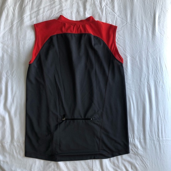 EUC Vintage Fox red & gray sleeveless cycling - Picture 2 of 5